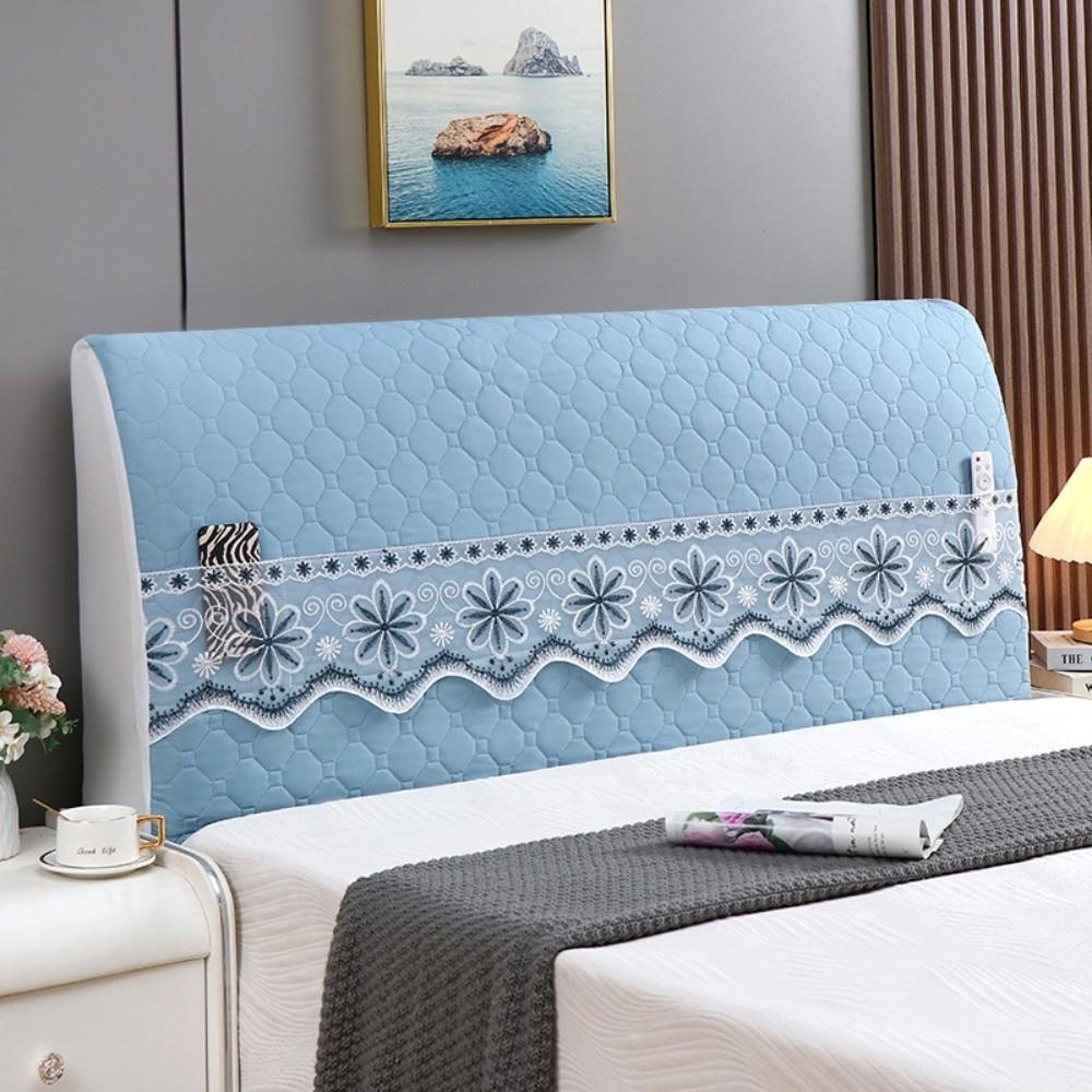 New All-inclusive Bed Head Cover Elastic Detachable Headboard Cover Luxury Soft Anti-Collision Bedside Dust Cover Bedroom
