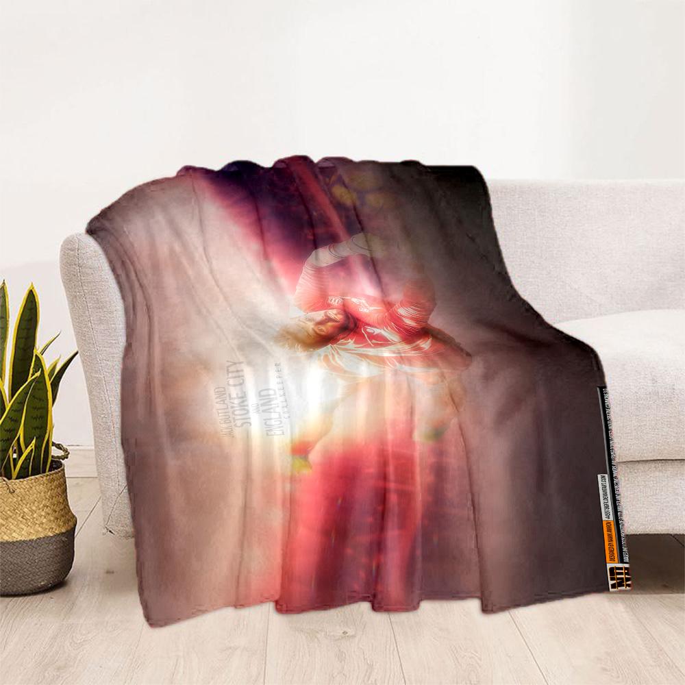 Stoke City Football Player Celebration Blanket Warmthful Decor Great for Bed Bedding Sofa Four Seasons Multipurpose Modern