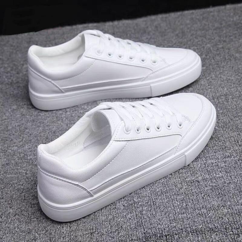 Fashion Comemore White Sports Leather Shoes for Women Trend 2025 Spring New Casual Shoe Breathable Women's Sneakers Platform Running