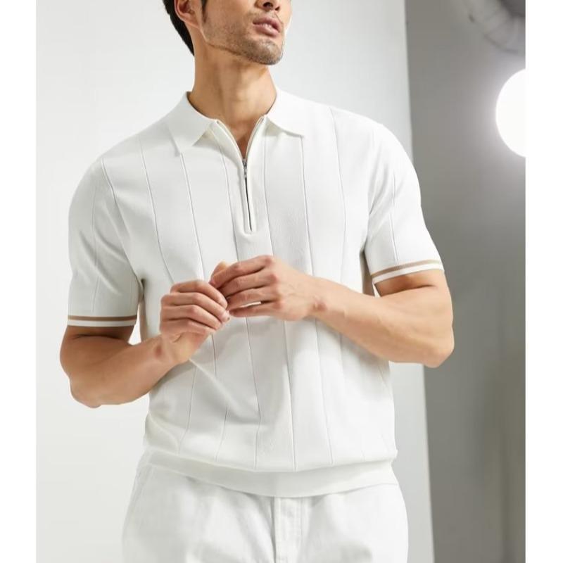 Men's Short-Sleeve Polo Shirt: Youthful, Fashionable, Japanese-Style Summer 2023 Design