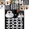 Durable Plastic Coffee Stencil Set 16 Pieces Modern Simple Design For Latte Art