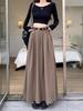 2024 Neuer hochtaillierter schlanker A-Linien-Regenschirmrock für Damen - Koreanischer Herbststil