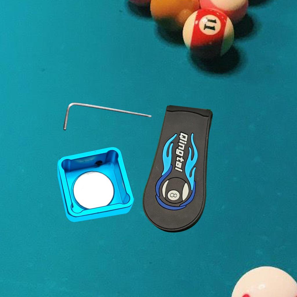 Chalk Holder Pool Cue Chalk Holder with Fixed Clip Pool Snooker Sports Accessories for Billiard Practical Tool Pool Cue Snooker