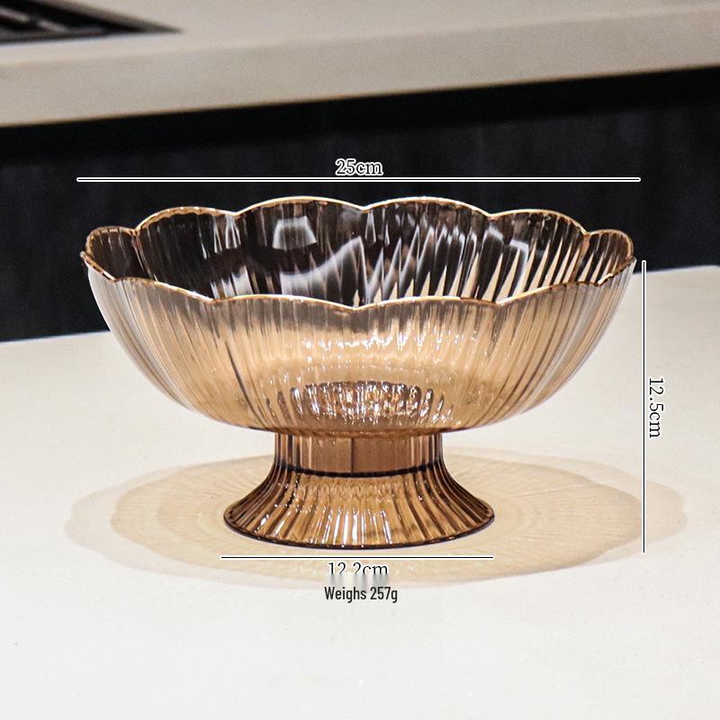 2023 Drenajlı Lüks Meyve ve Atıştırmalık Kasesi - Sehpa İçin Zarif ve Geniş