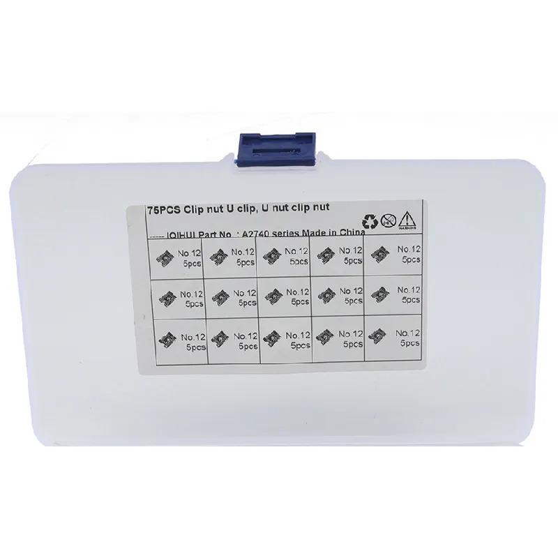 

New 75X Motorcycle Car Universal Speed Fastener Screw U-Clips Spire Captive Nut Clip