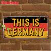 D Flat Pc Vintage Metal Sign for Decorative Purposes Only Outdoor Plaque Wall Decoration This Is a German Aluminum Sign