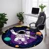 1pc Space Explorer Office Round Area Rug, Under Office Chairs Bedroom Living Room Home Decor, Room Deco