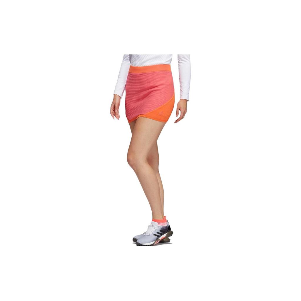 Adidas Color Block Mesh Texture Casual Skirt Women Skirts Red FS6494