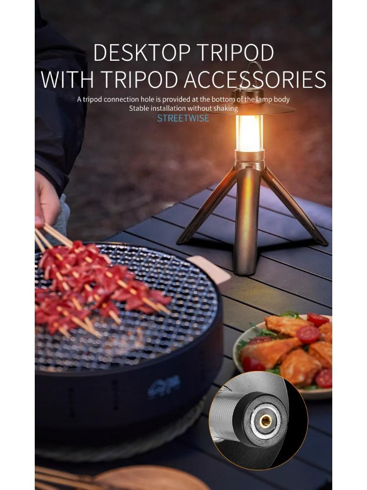 LED Camping Tent Lights Magnet Emergency Light Type-c Charging Camping Lantern Dimmable Hanging Lights for Outdoor Travel