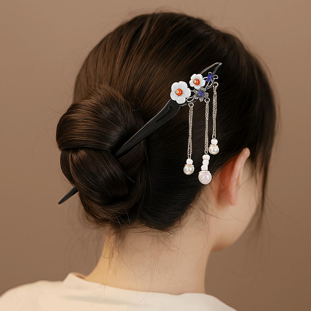 Tassel Chinese Style Hairpin Wood Hanfu Headwear Classical Sandalwood Hair Stick Girls