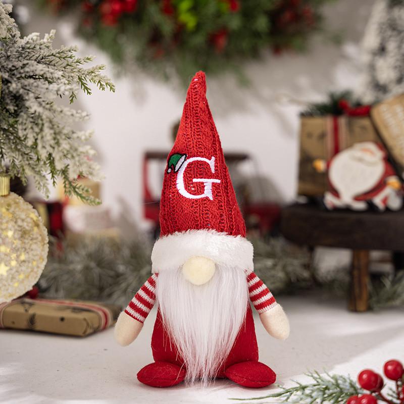 Adorable Christmas Gnome Figurine With Knitted Hat Perfect For Festive Decor