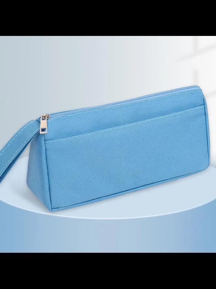 Stylish portable Oxford fabric case, simple two-layer, gift set for stationery.