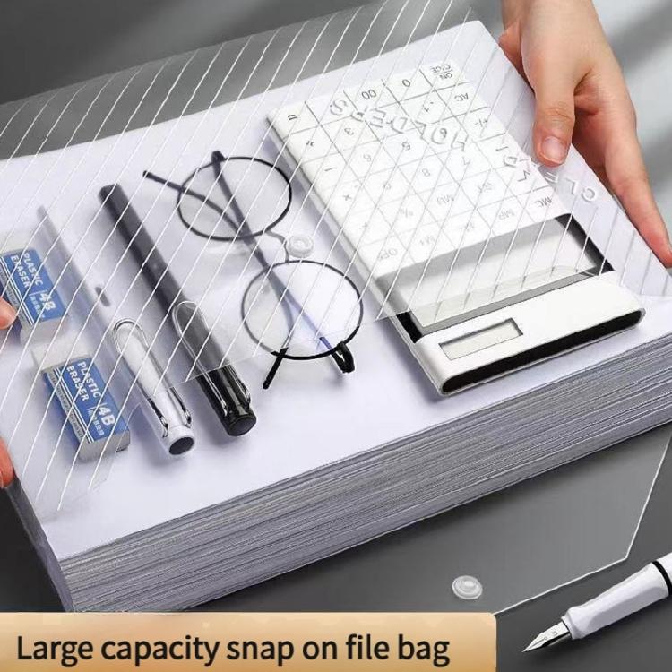 10 Pcs A4 File Bag Clear Document Bag File Folders Document Holders Easy to Use Document Folders School Office Supplies