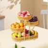 4 Tier Fruit Stand Metal Fruit Basket Bowl Tabletop Organizer Space Saving Storage Rack for Vegetables Bread Snacks Cosmetics