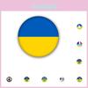 Tinplate Brooch With Ukraine Flag Design