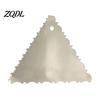 Multipurpose Kitchen Spatula for Dough Stainless Steel Cake Scraper with Multi-faceted Sawtooth, Rectangle/Pentagon/Triangle/Semi-circle Shape