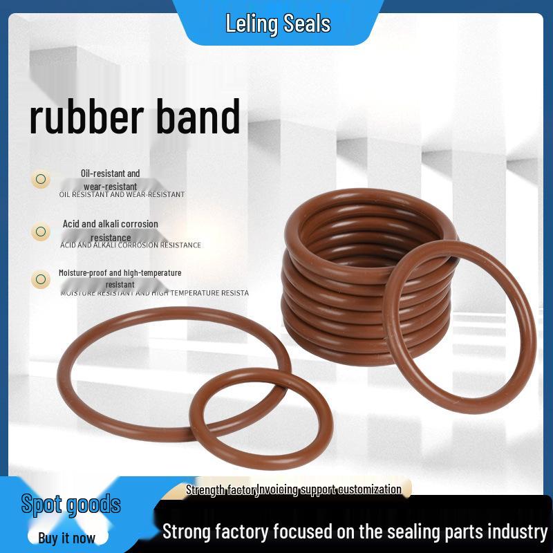 High-Temperature Resistant Brown Silicone Fluororubber O-ring, 1.5mm Diameter, Wear & Corrosion Resistant