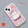 Kawaii Molang Cartoon Anime Cat Phone Case for Iphone 14 13 11 12 Pro MAX 13 12 MiNi 7 8 Plus X XS XR Lambskin Protective Covers