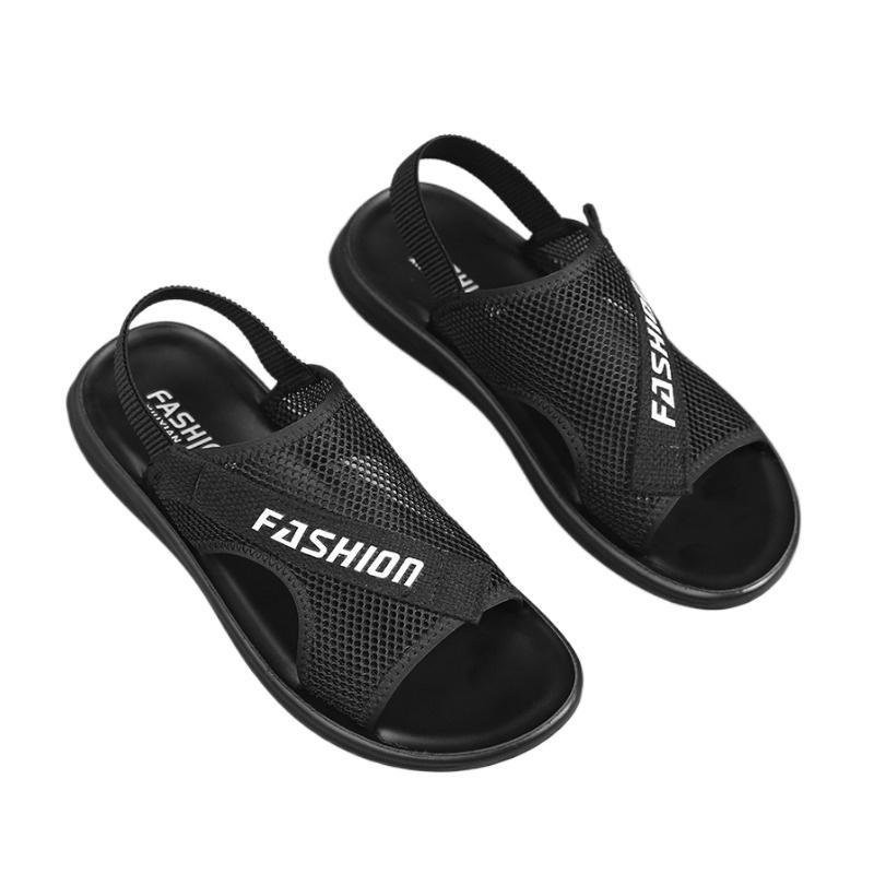 

Мужские сандалии Легкие дышащие шлепанцы Модные с мягкой подошвой Летние пляжные Удобные Классические Нескользящие сандалии для мужчин 38 чёрный