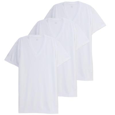 Inner Shirt Short Quick Dry White (3-piece Set) V-neck, Sleeve, Undershirt, Quick-drying, Underwear, Men's