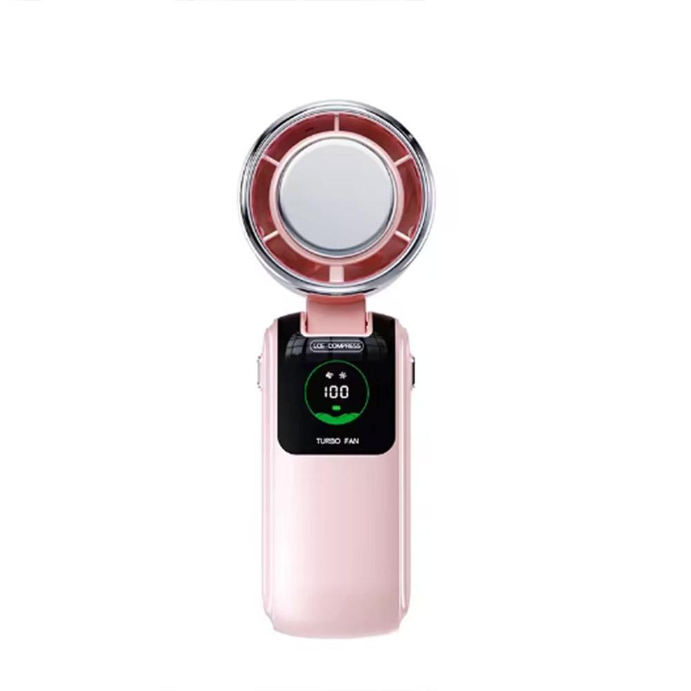 100 Speed Infinitely Mini Handheld Fan LED Display Powerful Turbo Fan  Cooling Fan