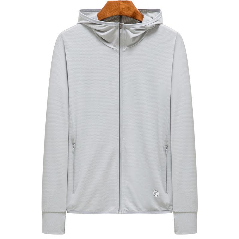 Unisex Outdoor Sun Protection Jacket: Long Sleeve, Elastic, Ice Cool, UV-Resistant Windbreaker for Spring/Summer.