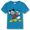 Children's Short-Sleeve Mickey Mouse and Donald Duck Cartoon Print T-Shirt Casual Round Neck Breathable Parent-Child Top