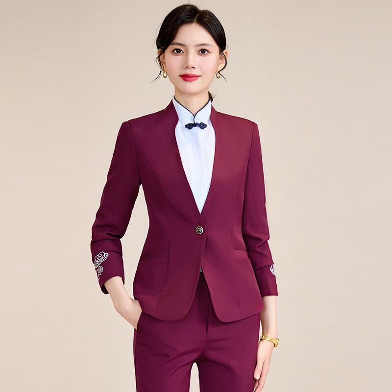 Женский профессиональный костюм в китайском стиле 3XL