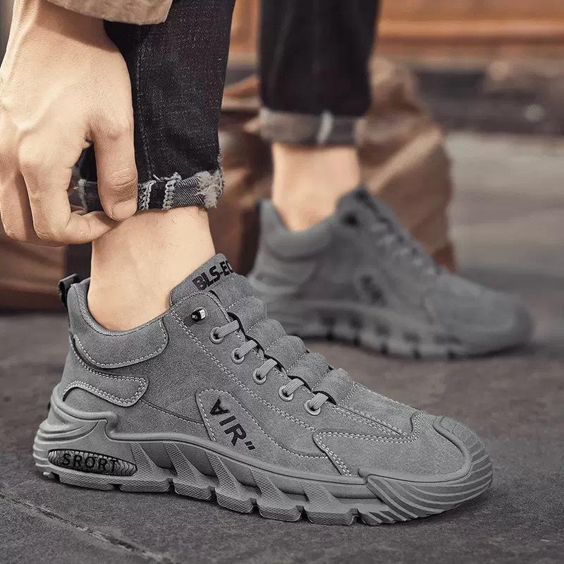 

Men s shoes spring breathable casual shoes men s trend simple board shoes versatile sports shoes student sports shoes 44 сірий колір