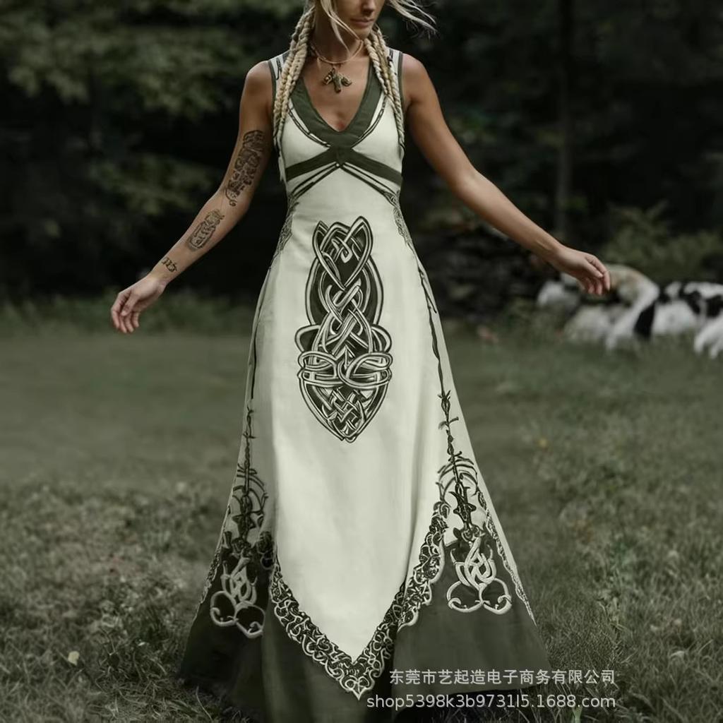 2025 Damen Sommer V-Ausschnitt Lässiges Westenkleid - Unifarbene, Kreatives Design