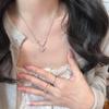 Elegant Pink Shell Four-Leaf Clover Necklace for Women - Versatile, Luxurious Clavicle Chain