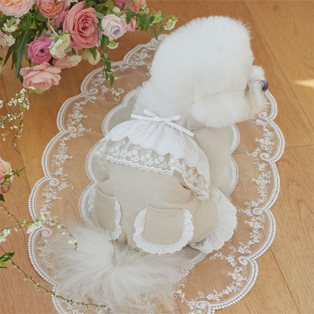 Breathable Pet Overalls Soft Dog Clothes Pet Supplies Pet Lace Jumpsuit  Summer