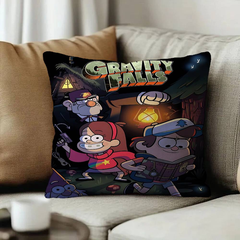 Cartoon Retro GGravity Falls Cushion Cover Pillowcase Upholstery Sofa Throw Pillow Home Decor Pillowcas