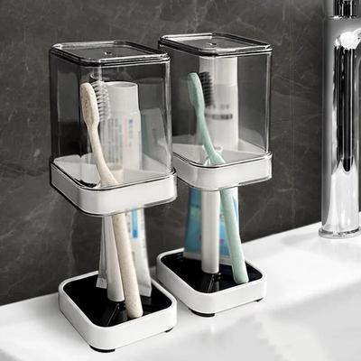 Toothbrush Holder, with Lid/cup, Bathroom Toothbrush Holder, Razor Comb Multifunction Storage, Good Home Helper