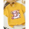 European sizes Cute and Versatile Teen T-Shirt, Adorable Axolotl Print Pattern, Comfortable Unisex Style for Boys and Girls, Casual Versatile Top