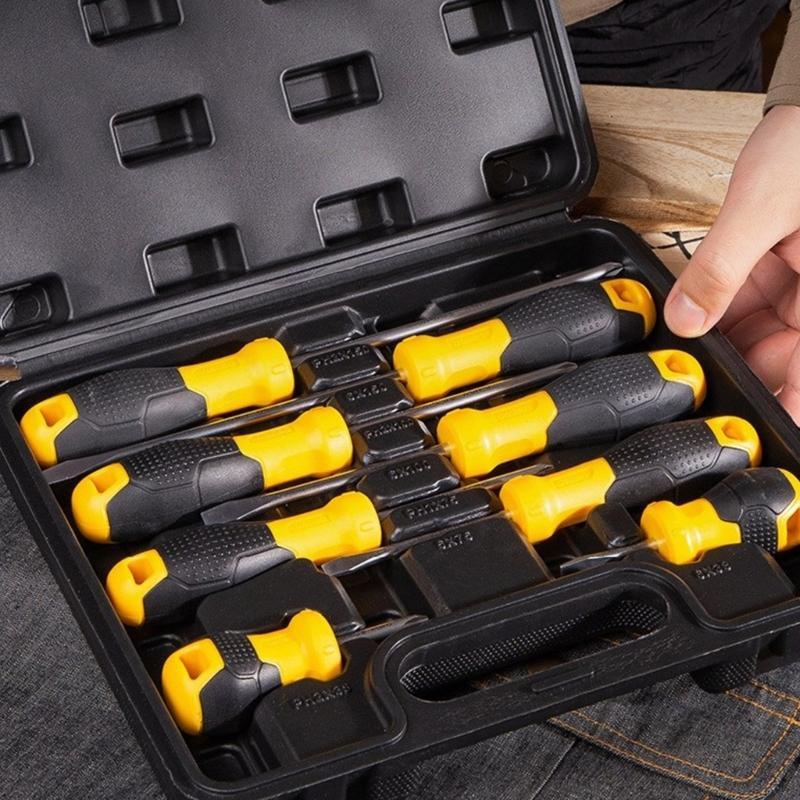 Professional Slotted / Cross-head Screwdriver Home Repair Tool Ergonomic Non-slip Handle for Laptop Electrical Repair