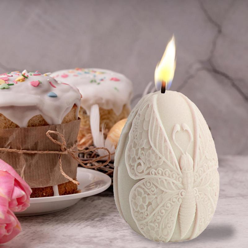 

Silicone Easter Egg Molds 3D Relief Pattern Easter Chocolate Molds Spring Easter Resin Epoxy Molds For DIY Eggs Candles Soaps белый