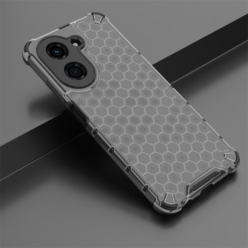 Shockproof Transparent Case For Xiaomi Poco C71 Honeycomb Armor PC Full Back Case For Poco C71 Case Cover For Poco C71 6.88 inch