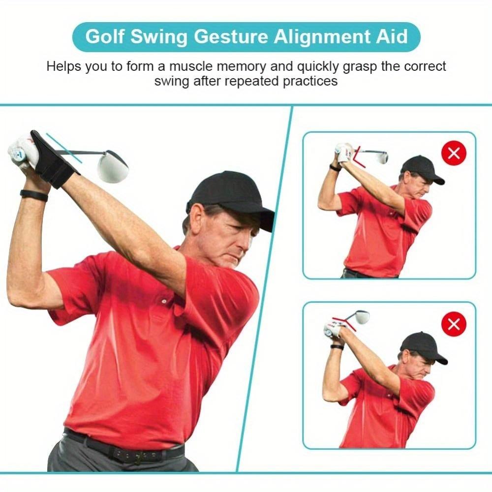 1PC Golf Swing Aids Pro Power Band Wrist Brace Smooth and Connect-Easy Correct Training Swing Gesture Alignment Practice Tool
