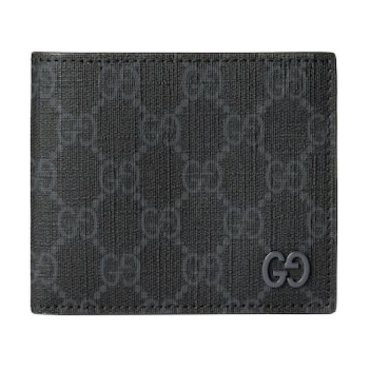 Gucci GG Supreme Canvas With Leather Wallet Men's Black 768243-FACQC-1048