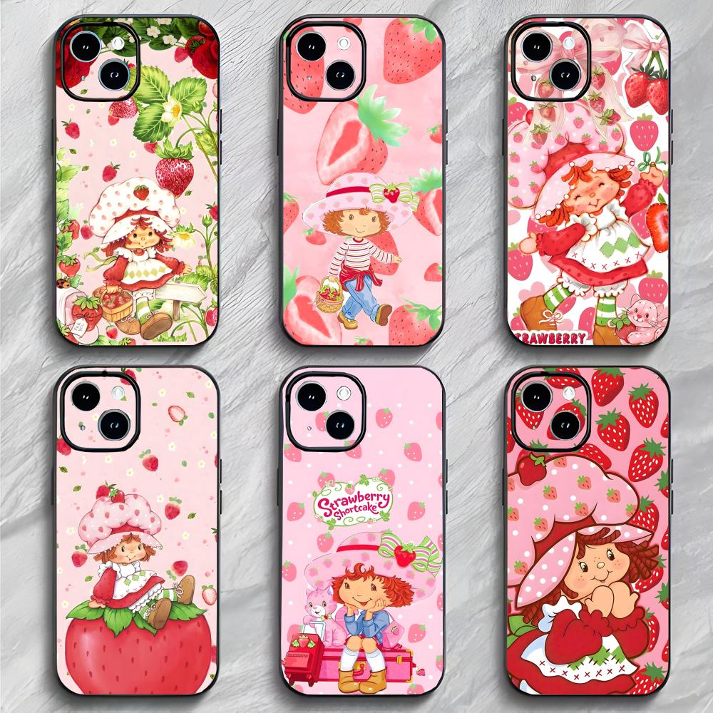 Sweet Cute Cartoon S-Strawberry Shortcake Phone Case Phone Case Soft Packaging Lightweight For iPhone17 16 15 14 13ProMax