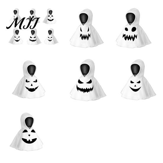 Lawn Goose Outfit 1/6Pcs Halloween Ghost Hoodie Outfits Car Gear Shift Cover Decoration Porch Garden Statue Clothing Auto Hooded Sweatshirt