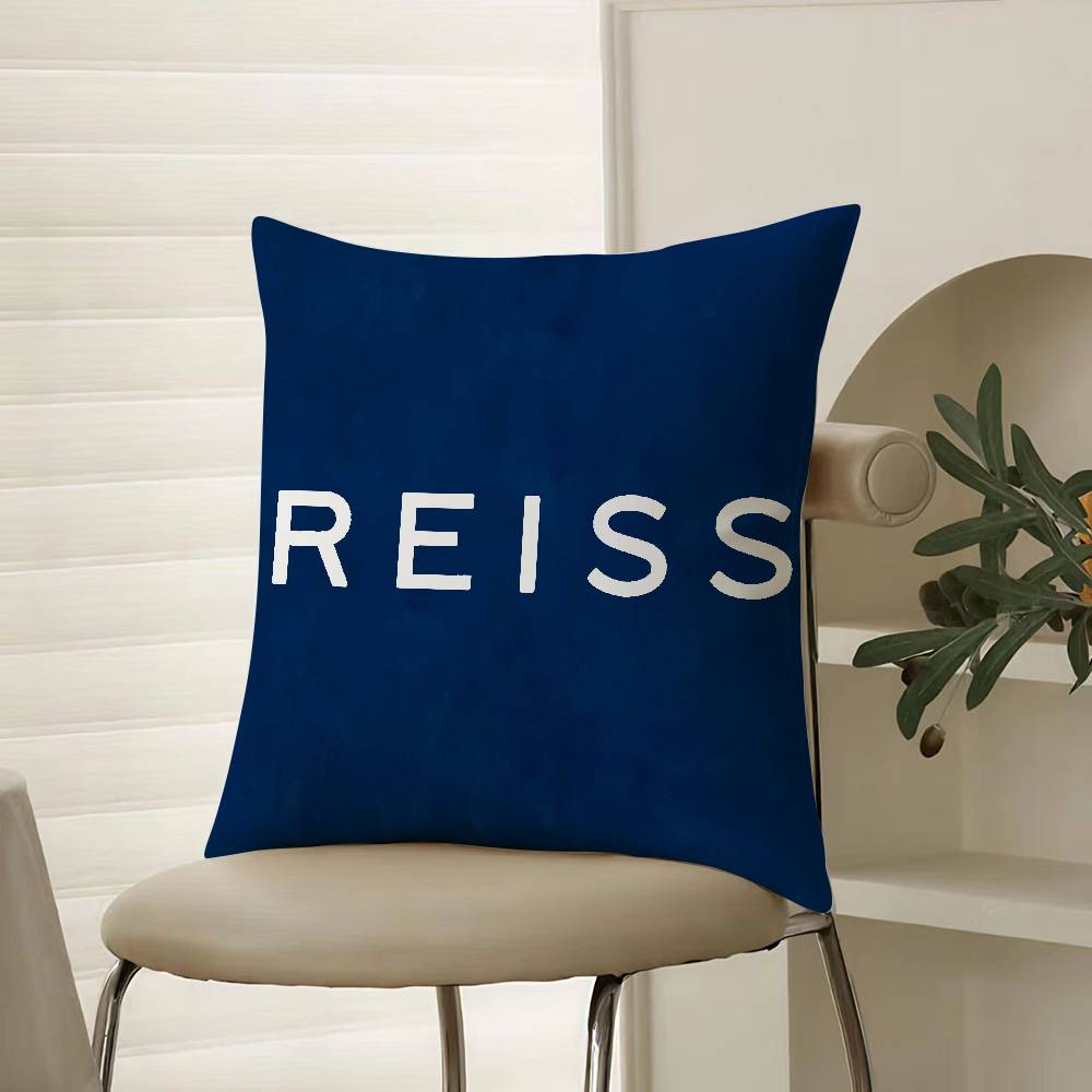 Einfacher Exquisiter London Style Druck Reiss-A Kissenbezug Komfort Sofa Bett Seidig elegant Verdeckter Reißverschluss Dekorative Kissenhülle