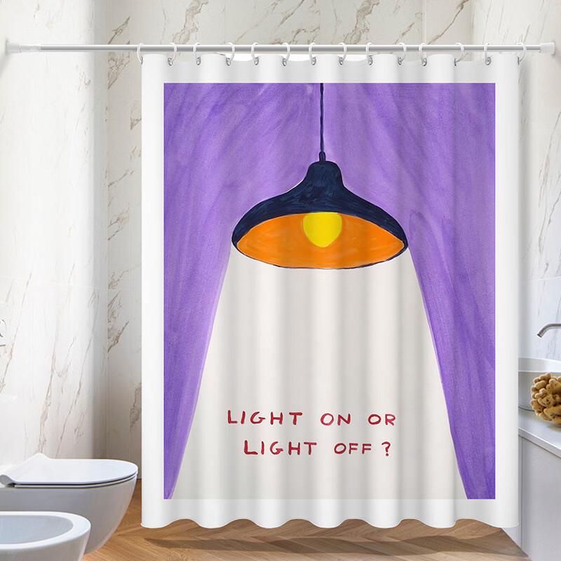 LISM Cream Style Digital Print Polyester Shower Curtain