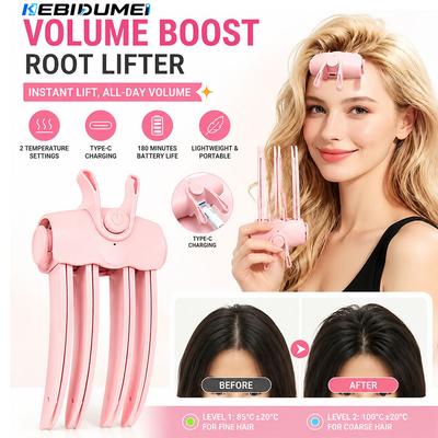 Electric Fluffy Hairpin Curling Bangs Clips USB Rechargeable Wireless Heated Hair Root Lift Hair Clip Women Curling Fixed Shape Clips Hair Roller