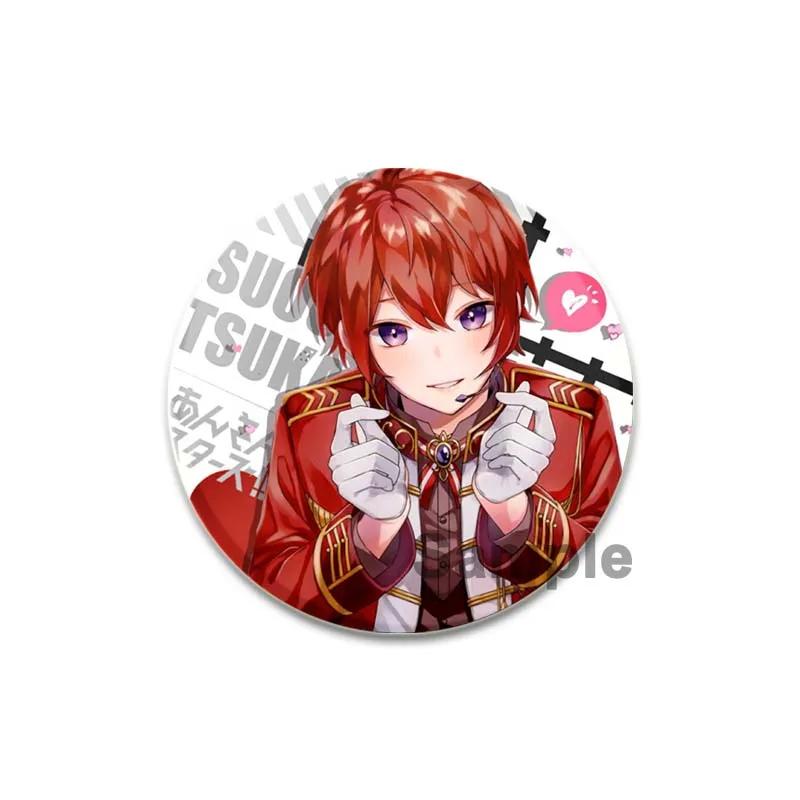 32/44/58mm Ensemble Stars Idol Round Brooch Cartoon Cosplay Badge Icons Lapel Pins for Backpack Gifts Sena Tsukinaga Sakuma Narukami