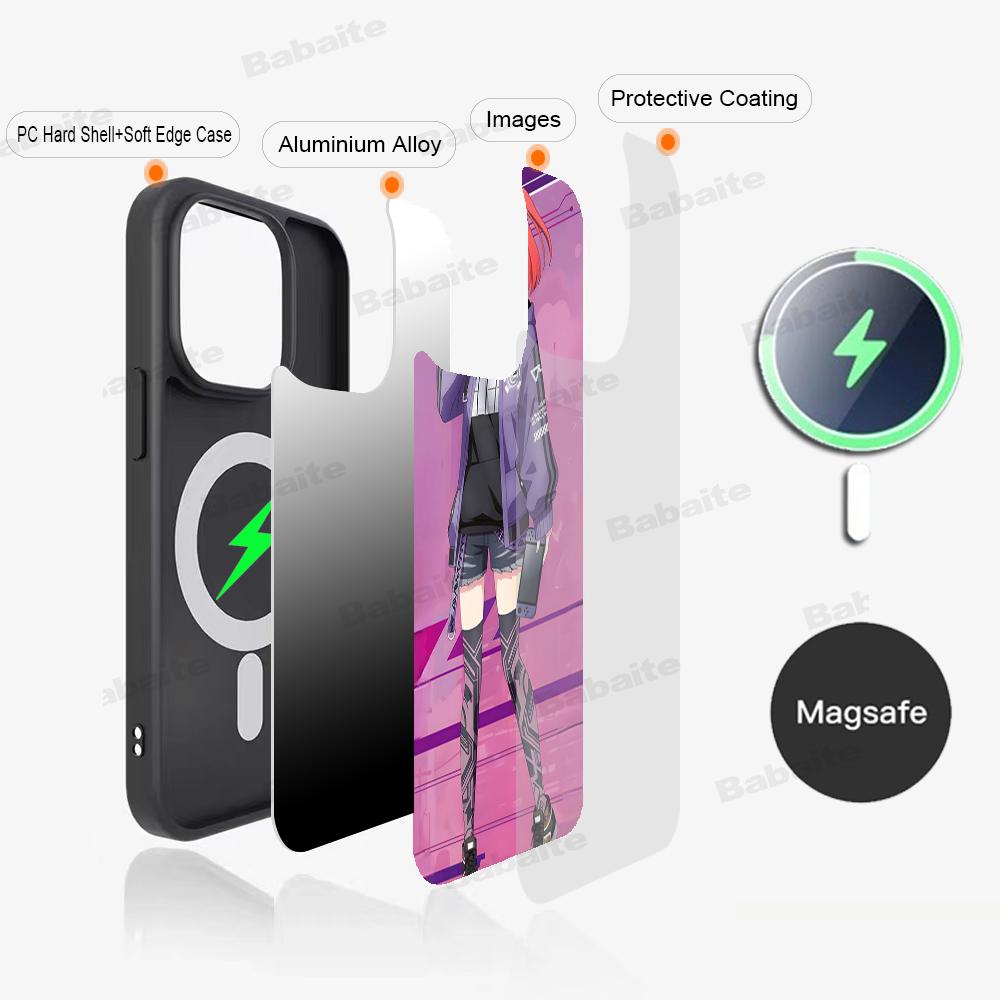 Fictional Character N-Nino-Nakano Phone Magnetic Case For IPhone16 14 13 12 11 15 ProMax Plus For Magsafe Wireless Charge Cover