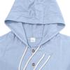 Spring and Summer New Men's Hooded Long-sleeved Shirts with Patch Pockets Casual Outer Tops