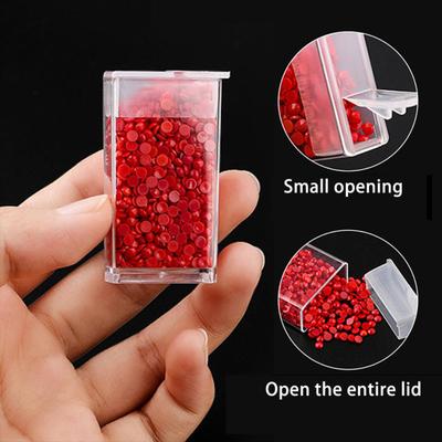 Scatola Porta Perline Grande Capacità Scomparti Multipli Design Trasparente Contenitore per Conservazione Pittura Strass