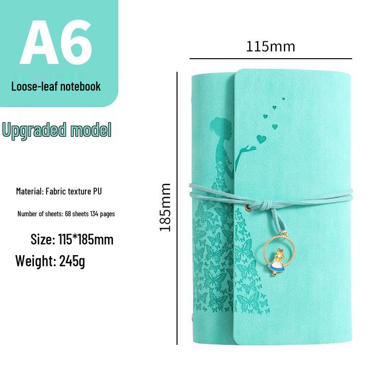 In-stock Retro Custom-Bound Three-Fold A6 Student Notebook with Logo Customization